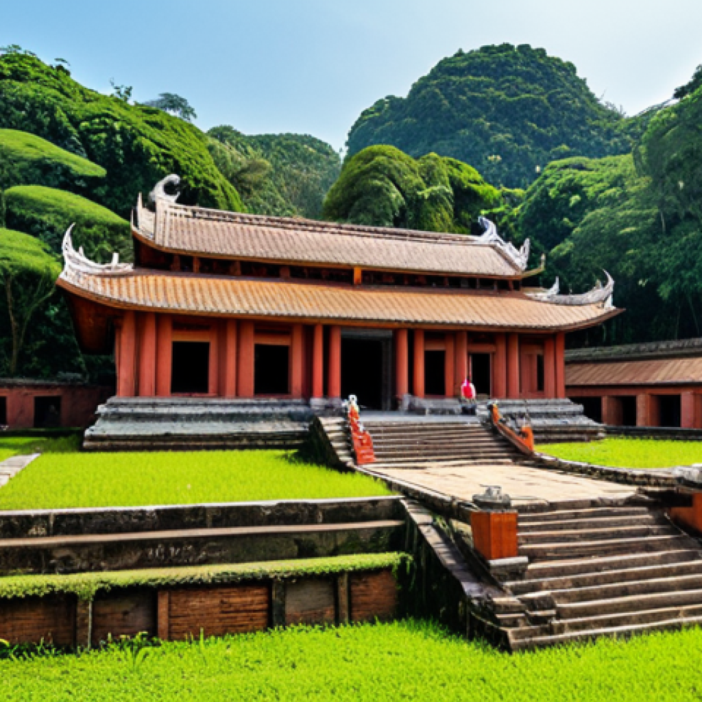 베트남 고대 참파 왕국 - Mỹ Sơn Temple Complex**

"Ancient red brick temples of Mỹ Sơn, overgrown with jungle vegetation, par...