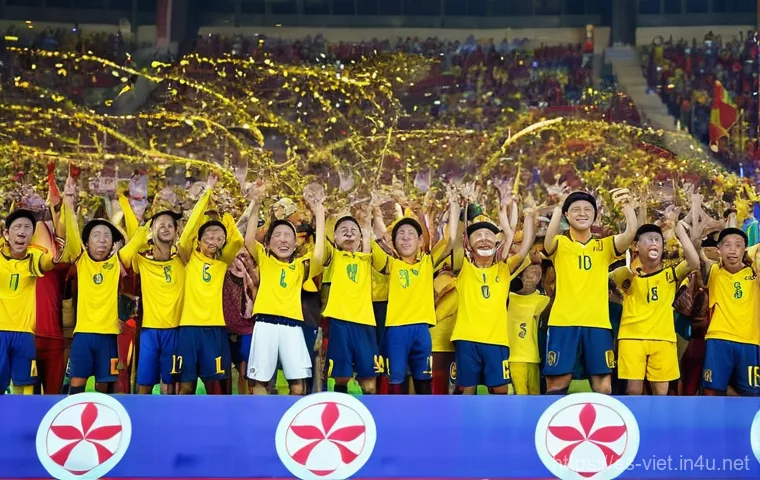 베트남 축구 대표팀 현황 - An inspiring and vibrant image capturing the essence of mentorship and teamwork within the Vietnames...