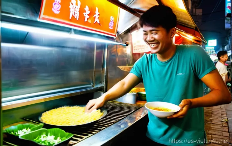 베트남 여행 안전 팁 - **A confident traveler crossing a bustling street in Hanoi, Vietnam.** The image captures a young ad...
