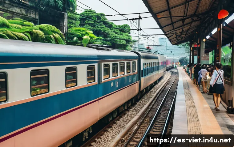 베트남 하노이 기차 여행 - Here are three detailed image generation prompts in English, based on the provided text about Hanoi'...